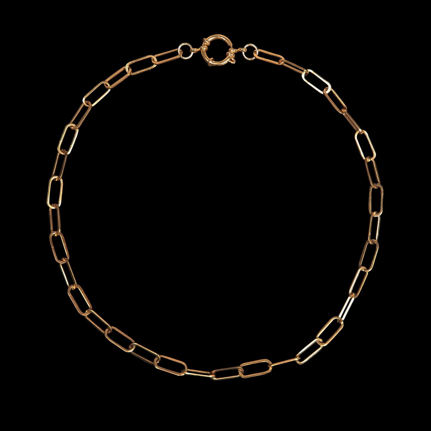 PAPER CLIP NECKLACE (GOLD) 016