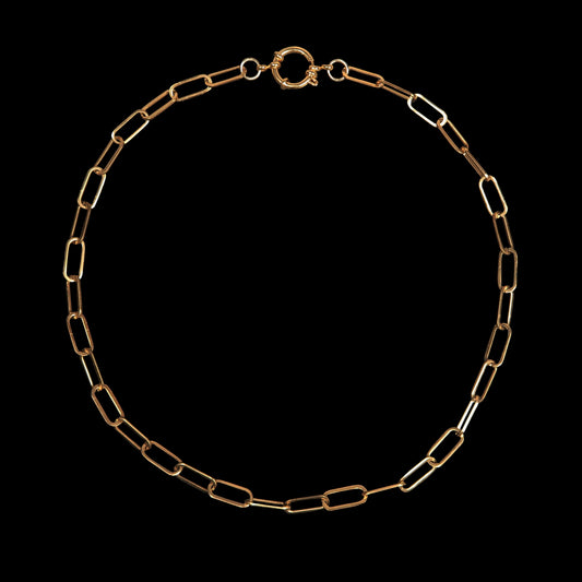PAPER CLIP NECKLACE (GOLD) 016