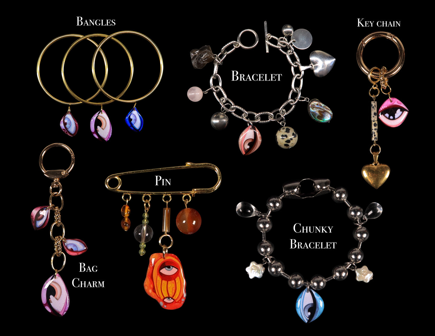 BAG CHARM  (GOLD) 012